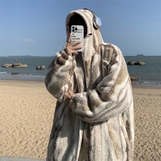 XZ213-MY35-P128控148港风大码扎染羊羔毛冬季宽松潮牌连帽棉衣，男装棉衣，星座213
