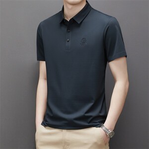2023夏季新款中青年男士商务休闲短袖打底体恤潮流短袖上衣服男装图片