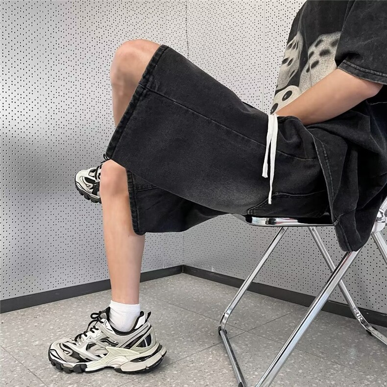青春流行ins男原宿美式vibe裤子直筒水洗拉链牛仔裤潮M617P38,男装牛仔裤,星座1116-2