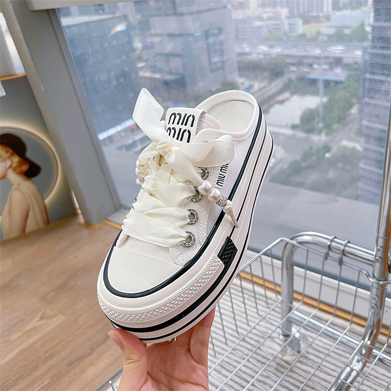 透气包头拖鞋女2024夏季厚底半拖外穿高级感休闲时尚凉拖百搭女鞋，女鞋拖鞋，电商A223