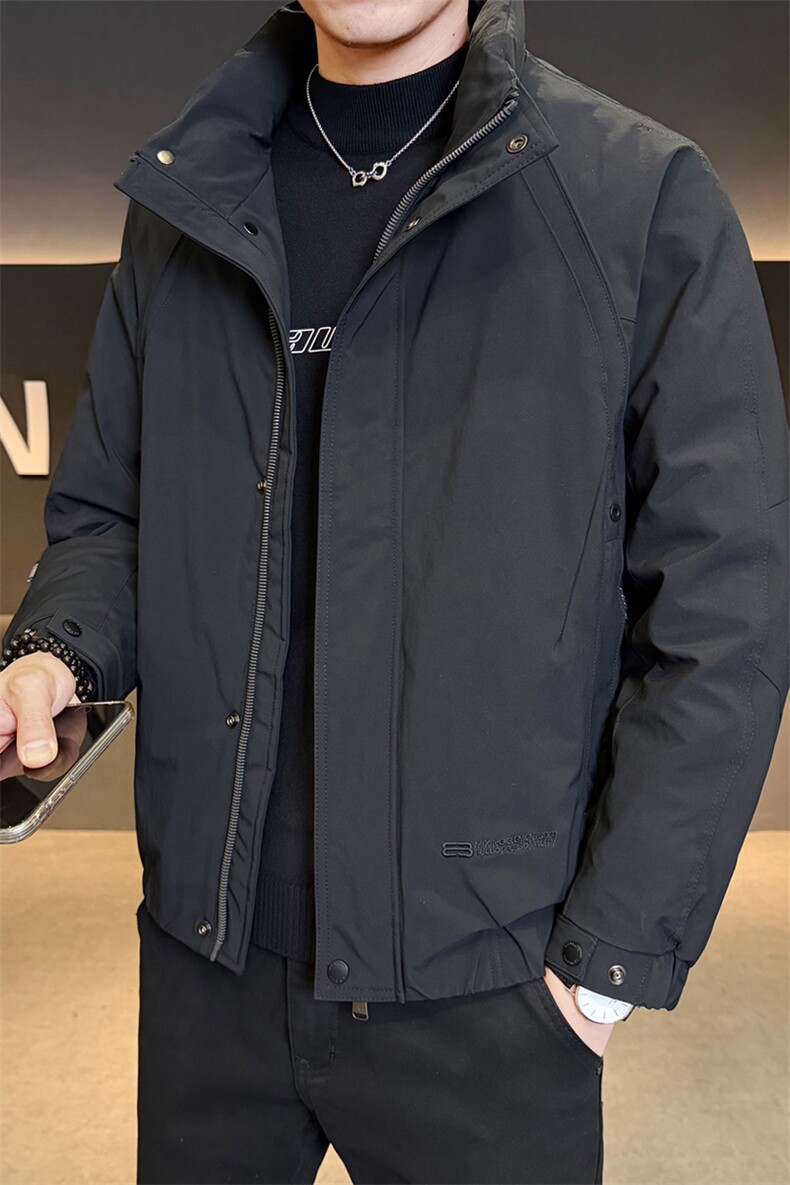标羽绒服男工装风冬季潮流立领短款外套男士夹克Y185-P198,男装夹克,电商A237