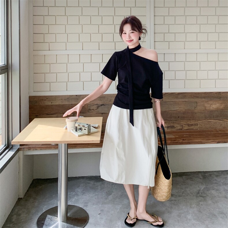 夏季舒适短袖透气常规薄款女休闲两件套套装,女装套装/套裙,诺蝶