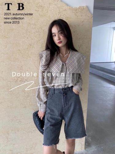 格子娃娃款上衣，其它，Double Seven