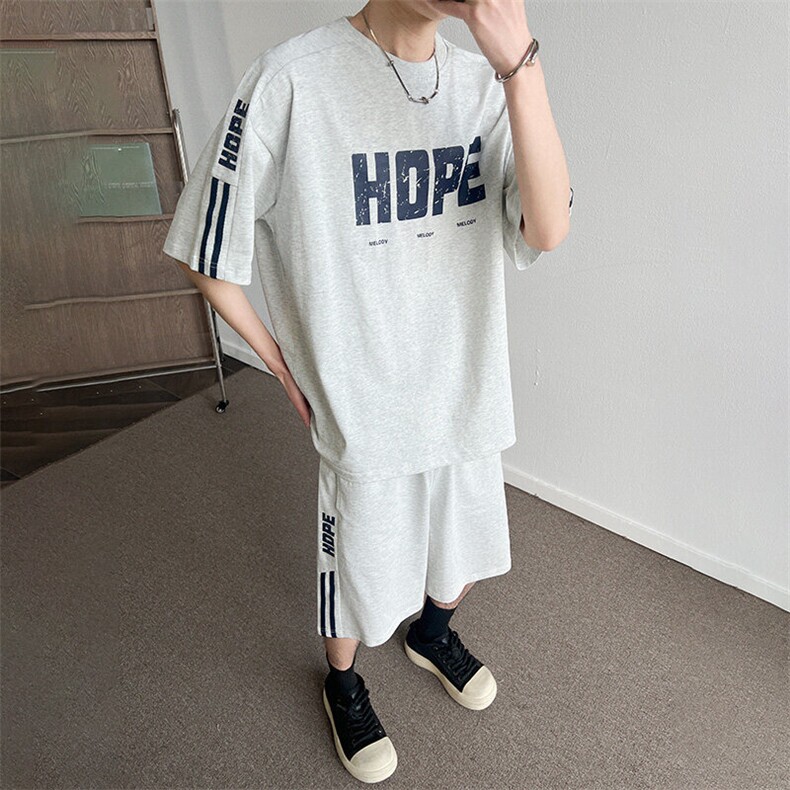 短袖t恤男士夏季薄款套装一套搭配帅气男装,男装休闲套装,星座1206（原A206）