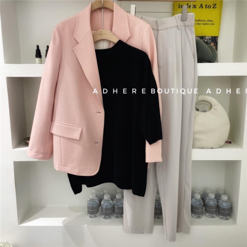 现货新款韩四色小西装，女装西装，ADHERE