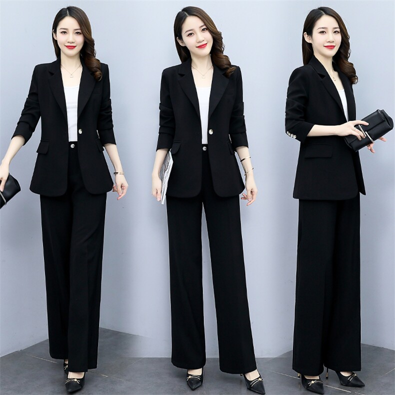 职业西装套装女2024春秋新款休闲时尚气质女神范干练工作服两件套,女装套装/套裙,关键词