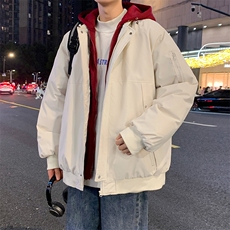 美式假两件棉服外套男2026秋冬校园风宽松棉衣夹克A436-2583-P95，男装夹克，电商A436