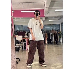 【网图现货】美式宽松复古T恤男T037/P30，男装T恤，星座205-3
