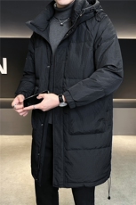8813-M-3XL-P235标50绒店主风冬男士休闲连帽中长款印花羽绒服，男装羽绒服，电商B255