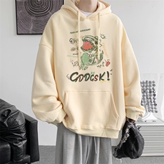 秋季韩版宽松连帽卫衣男上衣休闲打底衫WY9244/P50加绒P55，男装卫衣，电商B316