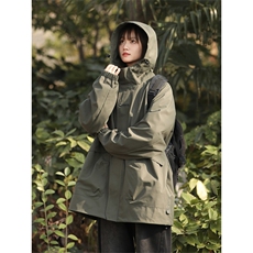 春季新款美式山系休闲纯色冲锋衣情侣潮流夹克外套JK7813-特P80，男装夹克，星座904