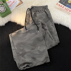 尼龙速干迷彩伞兵裤男美式潮牌宽松阔腿登山冲锋工装裤MK2904-p43，男装休闲裤，星座1008
