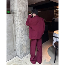 韩版休闲西装套装外套高级痞帅宽松韩版自带垫肩西服外套套装，男装西服，电商B319