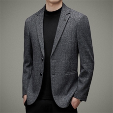 DJA643钱塘2020-3秋冬季新款商务休闲合身百搭中年男士西服P180，男装西服，钱塘207-3