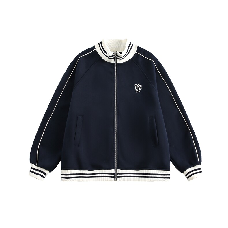 特P73-XX01-现货-美式重磅条纹夹克男潮牌刺绣棒球服学院风,男装夹克,星座618B-1