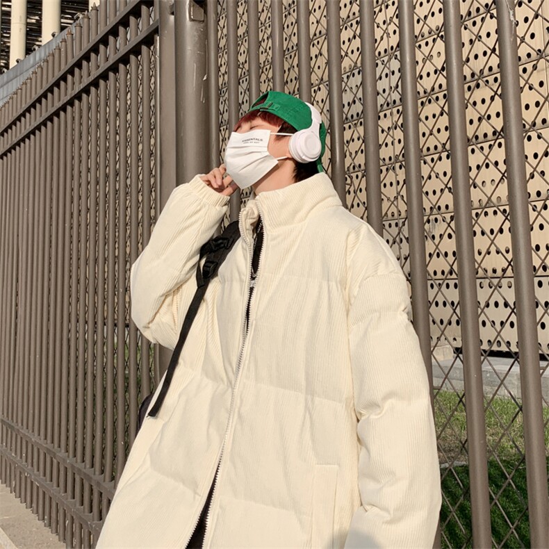 新款冬季棉服灯芯绒棉衣男生服运动休闲潮牌帅气外套M0335-P85图片