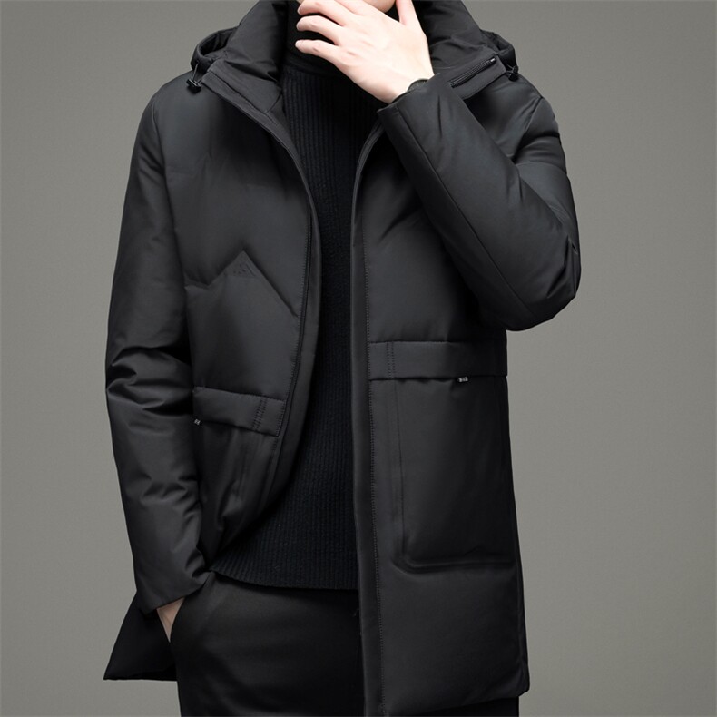 冬天中年男可脱卸帽羽绒服爸爸装时尚保暖外套棉衣YYYR3022-P270,男装羽绒服,电商B212（原钱塘6029）