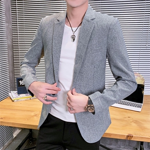 2021韩版新款小西装男士花色单西外套型男夜店西服男潮XF807-P70图片