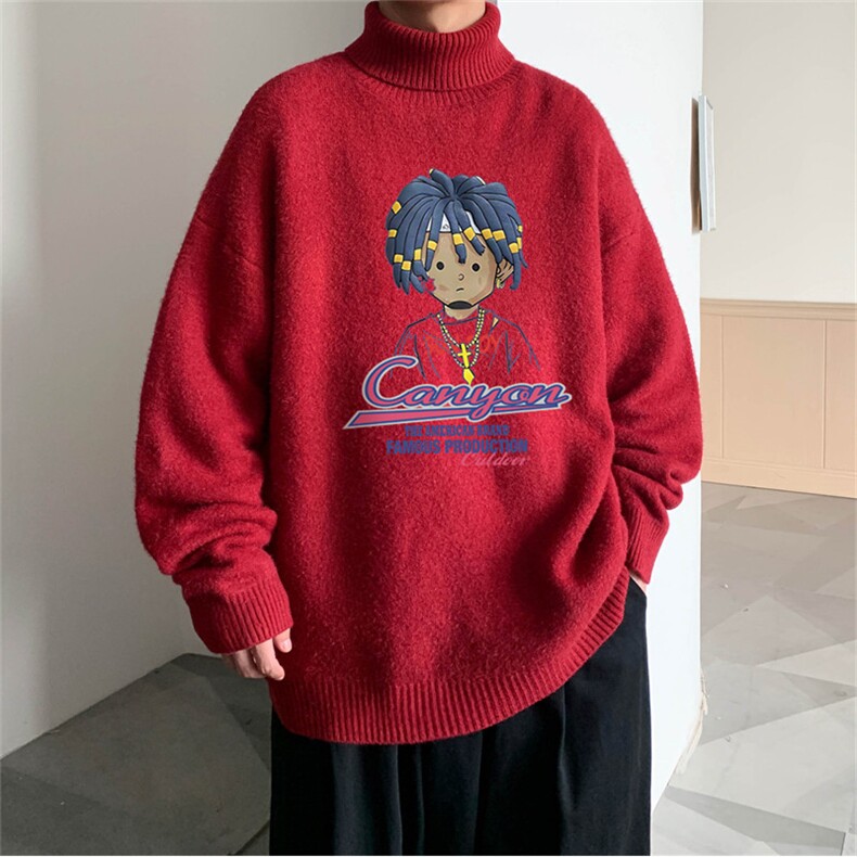 冬季高领毛衣男士加绒加厚翻领男毛线衣MG3148-P55限78加绒+10,男装针织衫/毛衣,电商B370