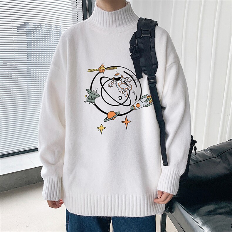 M18142-P45加绒款-P65半高领毛衣男士大码针织衫男毛线衣男,男装针织衫/毛衣,电商A040
