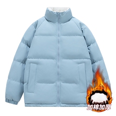 抖音直播连帽棉衣假两件加厚棉袄情侣款百搭面包服MY111-P65，男装棉衣，星座1402-1