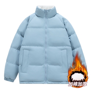 抖音直播连帽棉衣假两件加厚棉袄情侣款百搭面包服MY111-P65图片