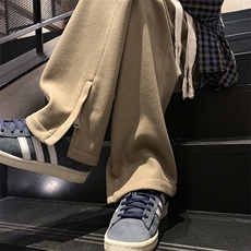 冬季新品加厚毛呢拉链开衩休闲裤大码M~5XLXZ604-KG70-P50控68，男装休闲裤，星座604