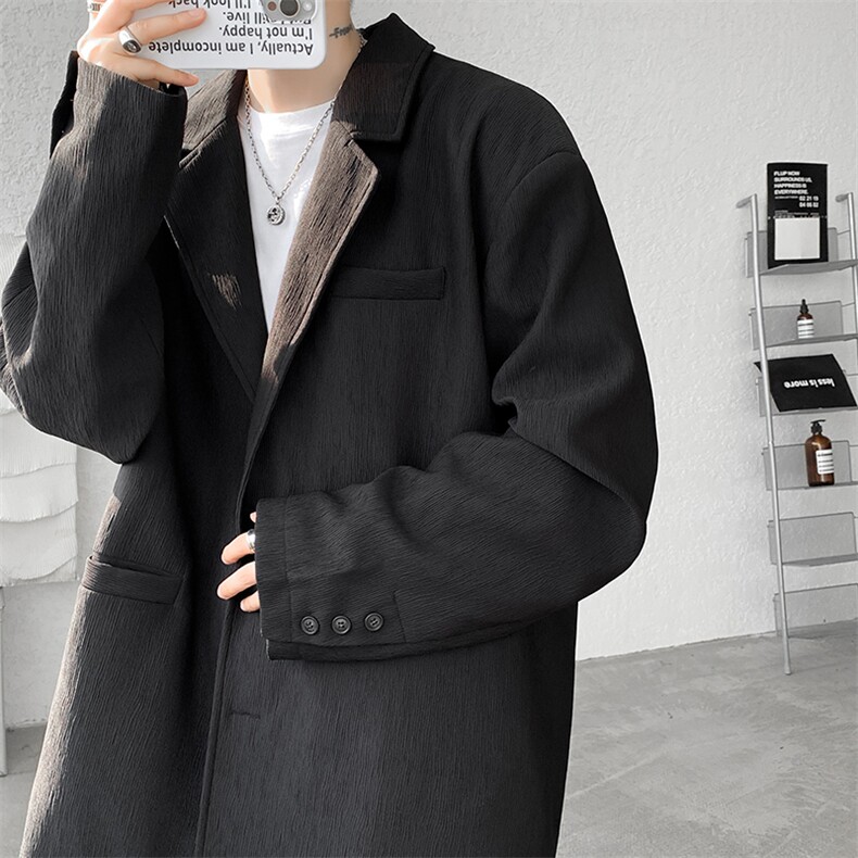 8XL-M肌理感西服美式休闲西装外套男复古痞帅高级感衣服XF002P85，男装西服套装，电商B312