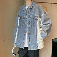 高街潮牌新款腰果花宽松拼接夹克上衣JK1137P60，男装夹克，星座1116-2