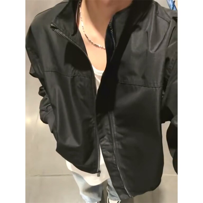 26春装新款美拉德立领飞行夹克boxy廓形休闲百搭外套上衣 JK6500图片