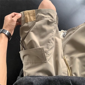 美式街头机能工装短裤男夏季大口袋日系潮流休闲宽松直筒五分中裤图片