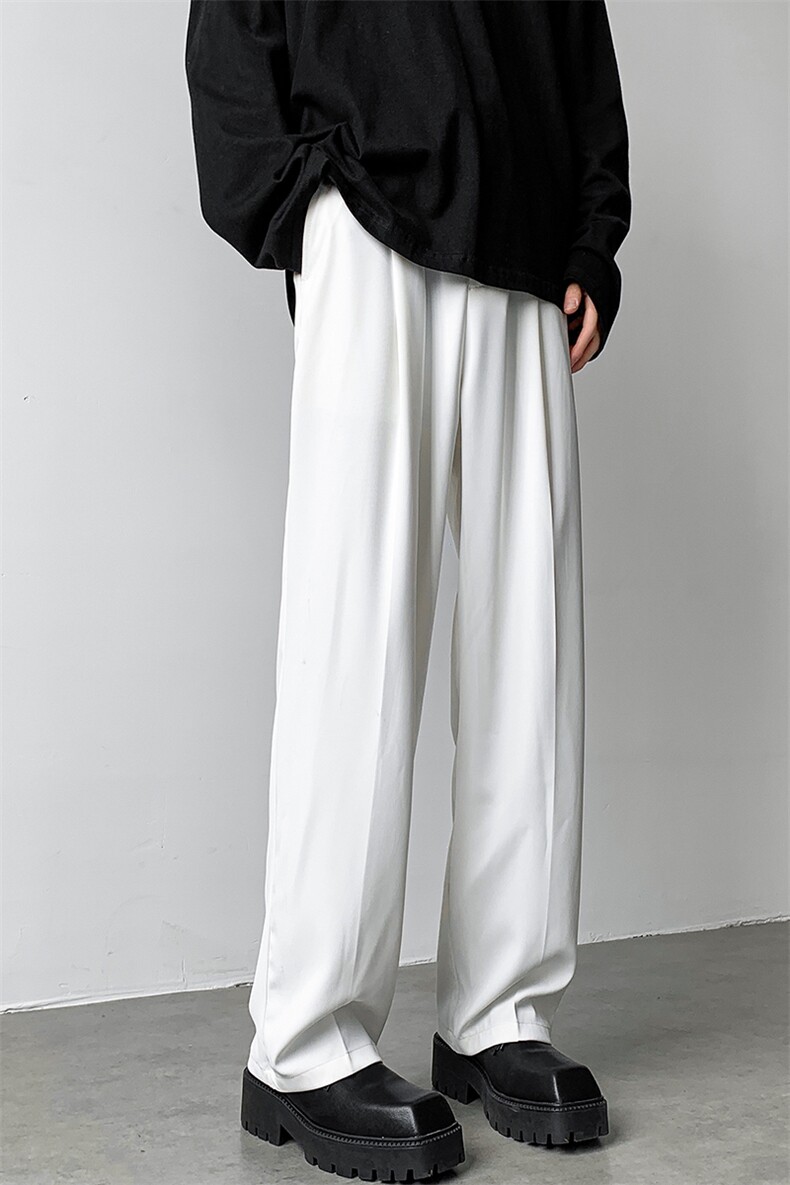 8XL-M特大码休闲百搭垂坠感西裤直筒宽松长裤西装裤男K926P55,男装休闲裤,电商D206-1