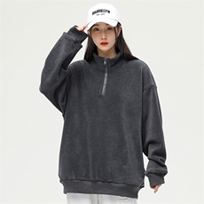 奥粒绒外套基础纯色休闲百搭立领套头卫衣男女同款EY3661-P80，女装短外套，电商B306