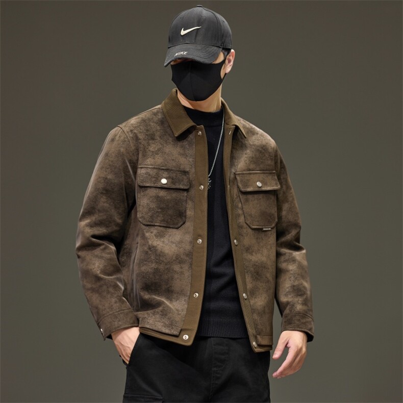 2025新款男士皮衣短款羽绒服外套 90绒 星座218-2 8822 P215图片