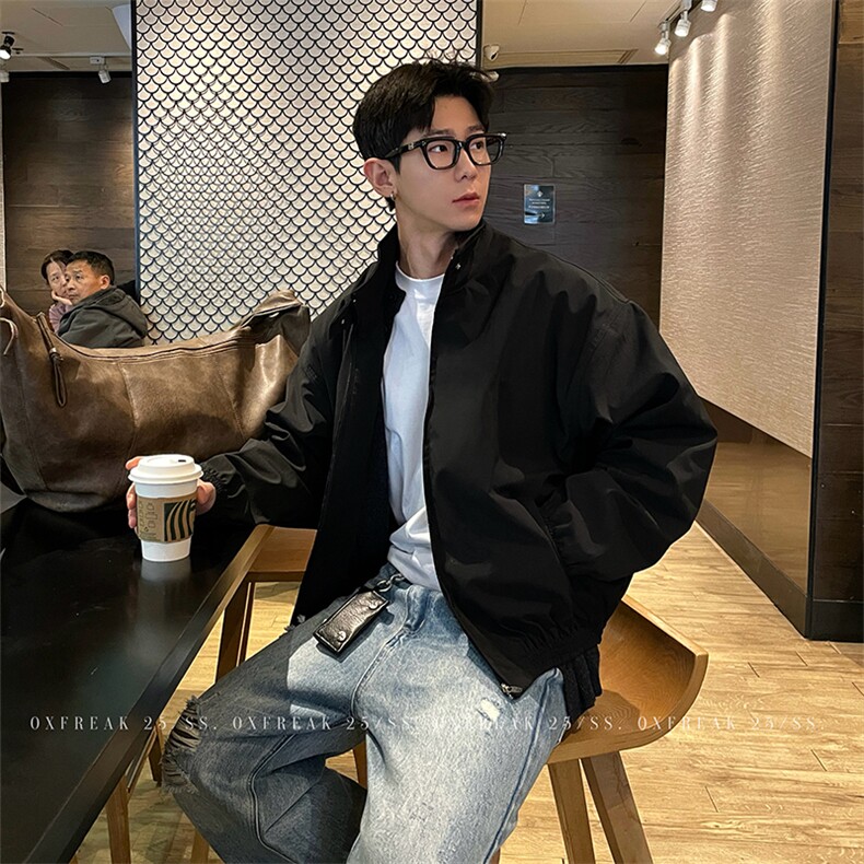 夹克男士韩版潮流宽松百搭帅气2025春季ins新款外套W6492-P64图片