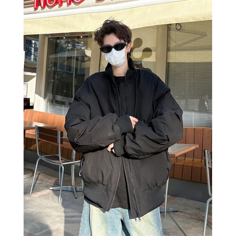 美式复古百搭外套男秋冬小众潮牌设计感痞帅夹克棉服潮MF293-P100,男装棉衣,星座412-3