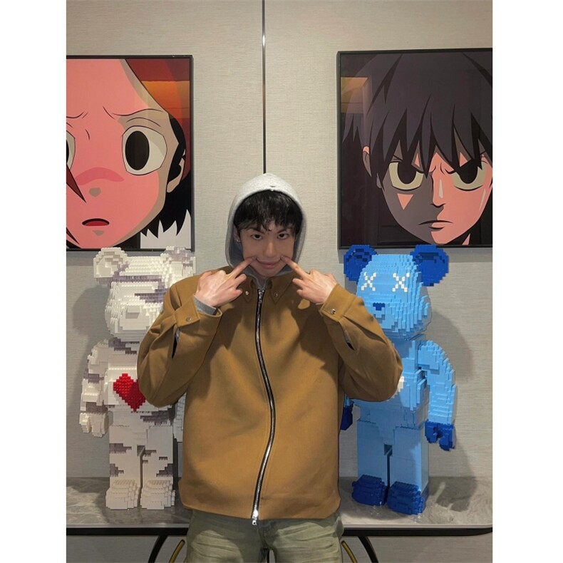 现货自制款现货S型拉链休闲简约卡其经典外套设计感夹克,男装夹克,星座910A