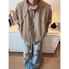 1083-P70简约男士2025秋季时尚百搭潮流短款休闲夹克青年，男装夹克，电商B323A