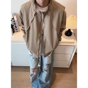 1083-P70 简约男士2025秋季时尚百搭潮流短款休闲夹克青年图片
