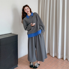 现货！衬衫拼接卫衣套装2C203-6306-P195-K318，女装套装/套裙，2C203