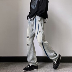 潮男牛仔裤ins长裤文艺原宿百搭时尚日系新款潮流rk2772-p43，男装牛仔裤，星座412-2