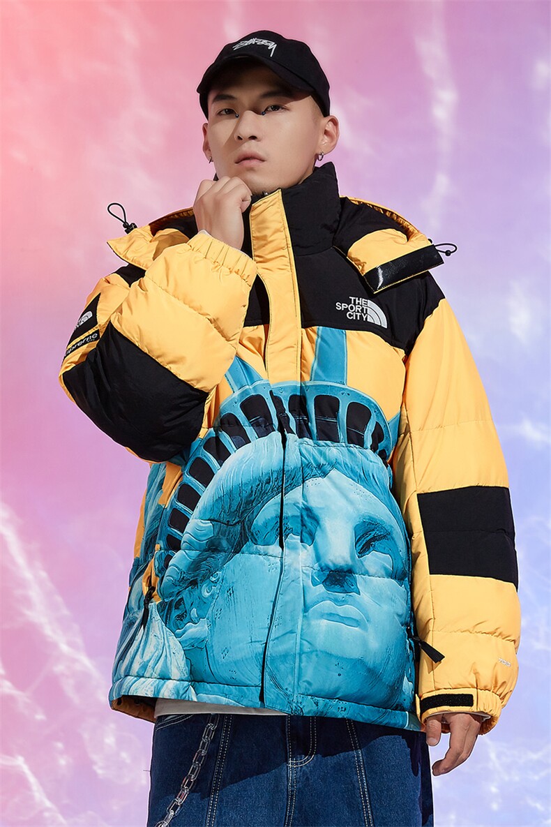 冬季棉服外套男潮港风宽松雪山短款情侣棉衣A436-895-P150,男装棉衣,电商A436