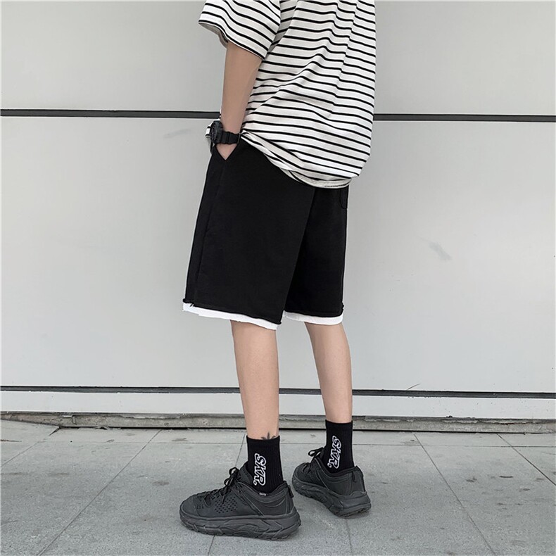 夏季新款ins男宽松运动裤五分裤宽松休闲裤短裤XZ1008-L,男装休闲裤,星座1008