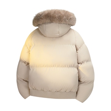 白底立体光板可二开休闲百搭连帽毛领加厚情侣棉服MY5241TP90，男装棉衣，电商A247
