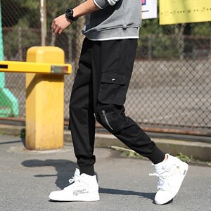 男裤子春季韩版潮流学生收口运动裤宽松休闲九分工装裤GZ02-P45,夏天下雨天穿搭学生党图片
