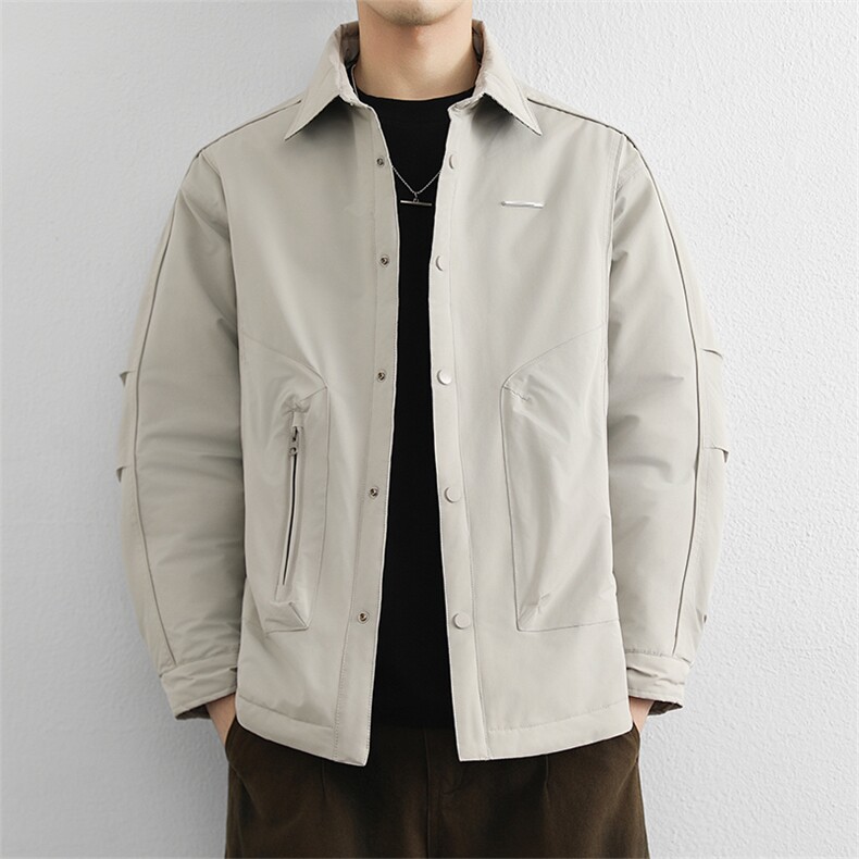 2025春秋冬季新款宽松衬衫式二棉夹克潮加厚夹棉衣服外套图片