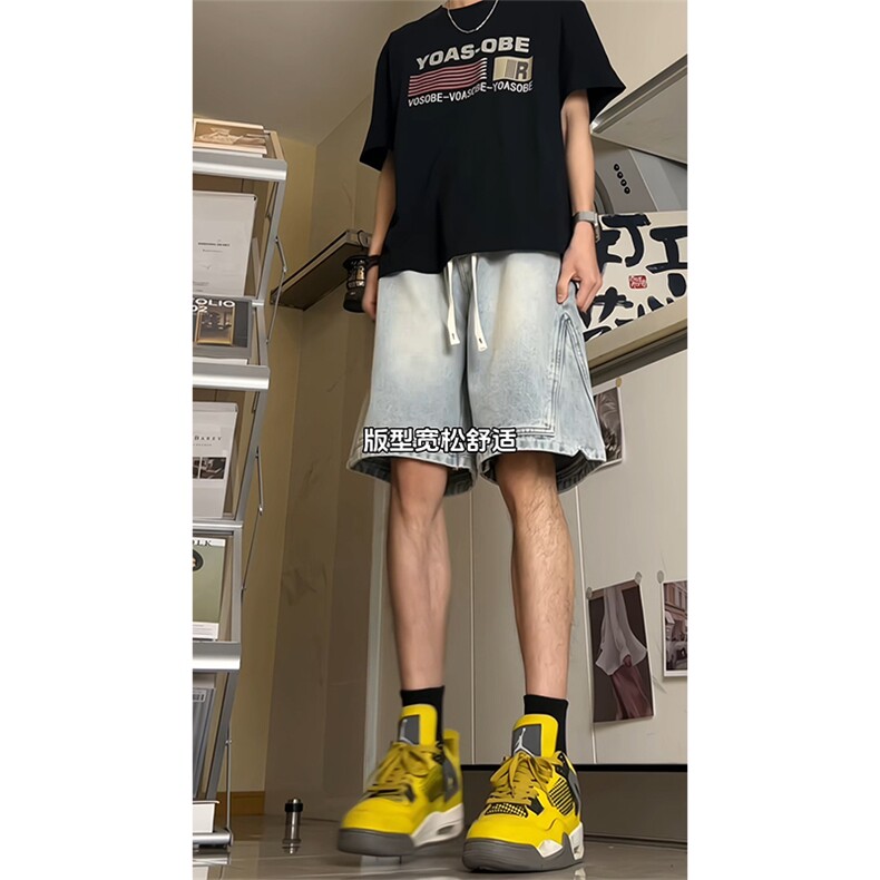 夏季新款水洗牛仔短裤 A450特P40控58图片