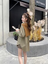 秋季披肩衬衫，女装衬衫，吉之红