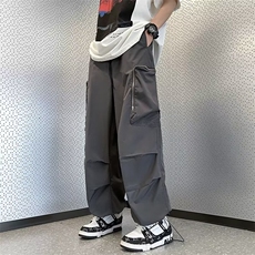 工装裤男韩版潮流大口袋高街帅2024夏季新款ins宽松长裤K3880-P39，男装工装外套，星座412-3