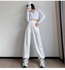 2022秋季新款时尚百搭运动风休闲宽松休闲裤，女装休闲裤，L·H·X